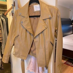 Brown leather jacket